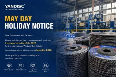 Aviso de feriado de primeiro de maio